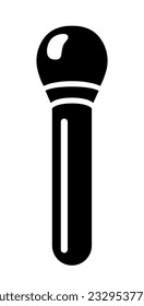 Microphone. Microphones black icon. Vector clipart isolated on white background.