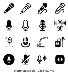 Microphone Mike Icon Packs Vector