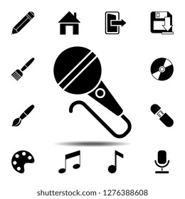 microphone, mike, mouthpiece icon. Simple glyph vector element of web, minimalistic icons set for UI and UX, website or mobile application