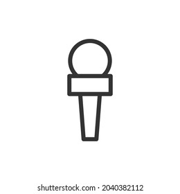 Minimales Symbol für die Mikrofonlinie Webhub-Symbol-Design. Mikrofonzeichen einzeln auf weißem Hintergrund. Premium-Line-Symbol.