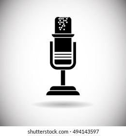 Microphone Modern Web Icon Flat Vector Illustration