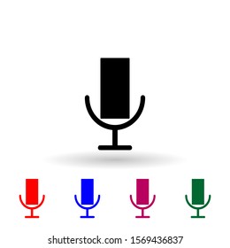 Microphone multi color icon. Simple glyph, flat vector of music instrument icons for ui and ux, website or mobile application