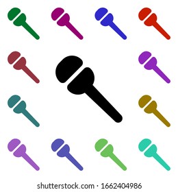 Microphone multi color style icon. Simple glyph, flat vector of web icons for ui and ux, website or mobile application