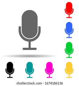 microphone multi color style icon. Simple thin line, outline vector of web icons for ui and ux, website or mobile application