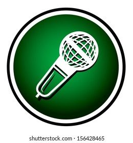 Microphone music icon isolated