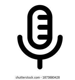 Microphone music Icon for User Interface