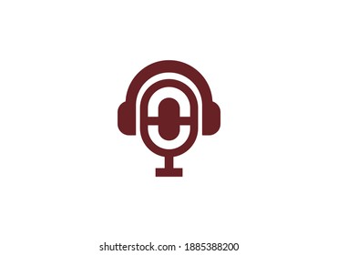 Mikrofon, Musik Logo Design, Vektorvorlage.