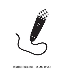 Plantilla de Vector de logotipo de música de micrófono