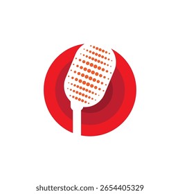 Mikrofon-Musik-Logo, Vektorvorlage