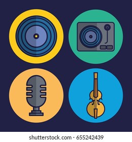 microphone and music related icons