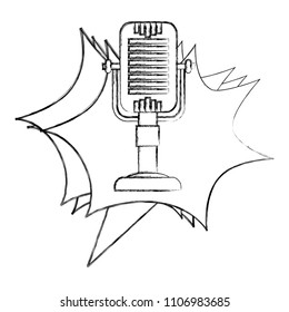microphone music retro style