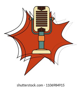 microphone music retro style