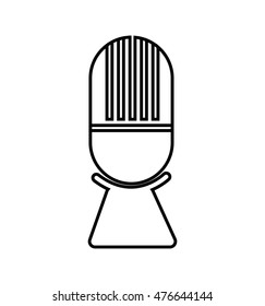 microphone music sound dj melody icon. Isolated and flat illustration. Vector graphic