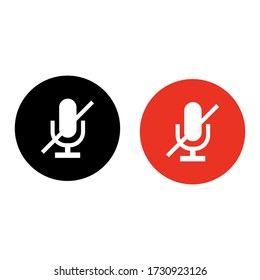 microphone mute icon isolated vector illustration