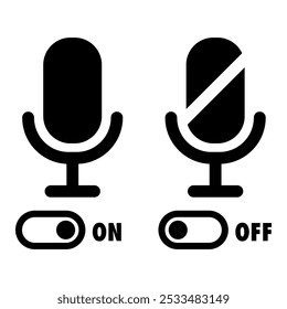 microphone with mute and unmute buttons