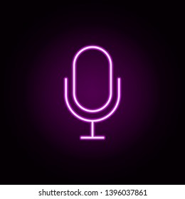microphone neon icon. Elements of Minimal universal theme set. Simple icon for websites, web design, mobile app, info graphics