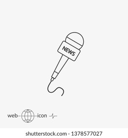 microphone news vector icon