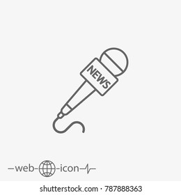 Microphone News Vector Icon