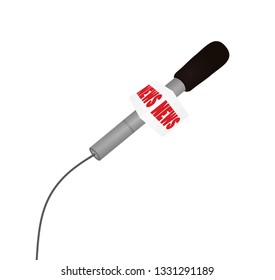 Microphone news. vector illustration