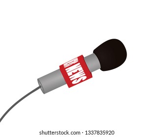 Microphone news. vector illustration