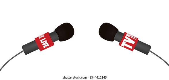 Microphone news. vector illustration