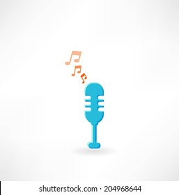 microphone with notes icon