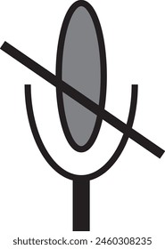 Microphone off icon design 10 EPS