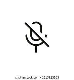 microphone off icon vector on a white background