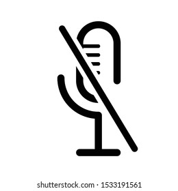 Microphone Off Symbol Icon Vector Illustration