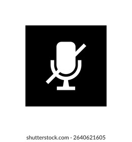 Microphone Off Symbol – Sound Silence UI Vector Illustration