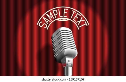 microphone on curtain