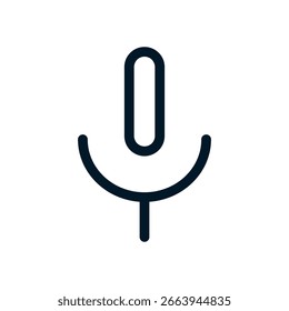 Micrófono en el icono, signo del logotipo del Vector, ilustración, forma, diseño, UX UI icono, editable eps