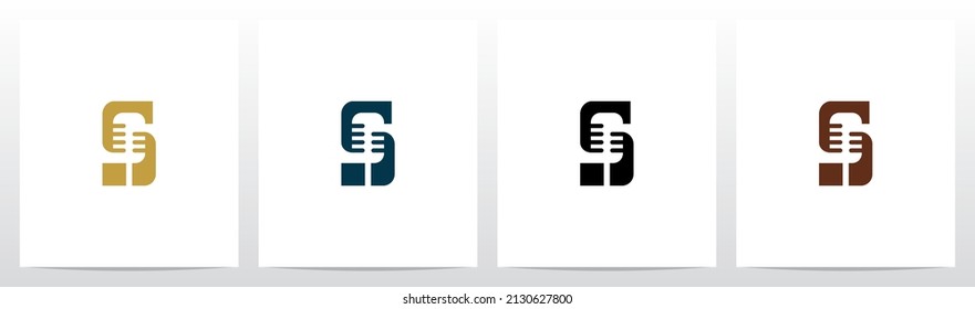 Microphone On Letter Logo Design S