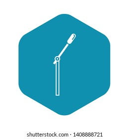 Microphone on stand icon. Simple illustration of microphone on stand vector icon for web design isolated on white background