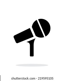 Microphone on stand icon on white background. Vector illustration.