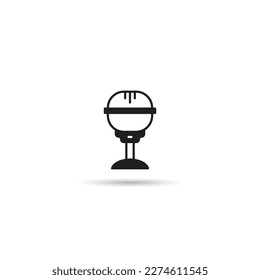 microphone on stand icon on white background