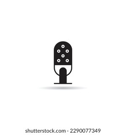 microphone on stand icon on white background