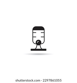 microphone on stand icon on white background