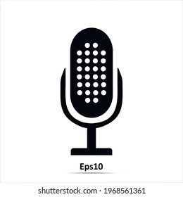 Microphone on stand. Vector illustration. EPS10