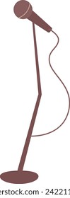 Microphone On Stand Vector Illustration