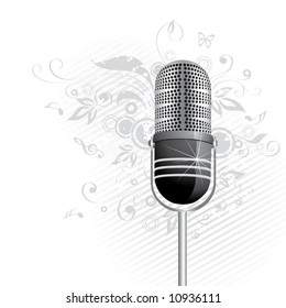 Microphone on a white background