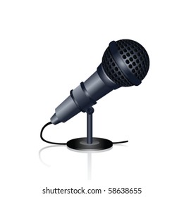 Microphone on a white background