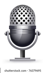 microphone on a white background