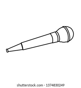 Microphone on white background. Microphone subject photo isolated on white background