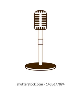 microphone on white background vector illustration