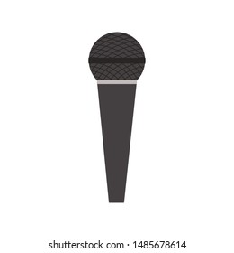 microphone on white background vector illustration