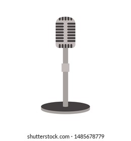 microphone on white background vector illustration