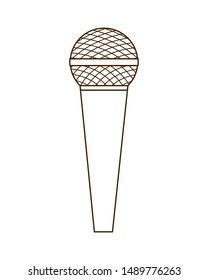 microphone on white background vector illustration