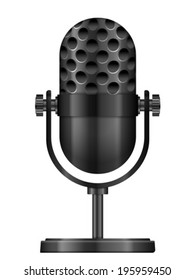 Microphone on a white background. Vector illustration.