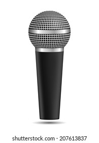 Microphone on white background, vector eps10 illustration